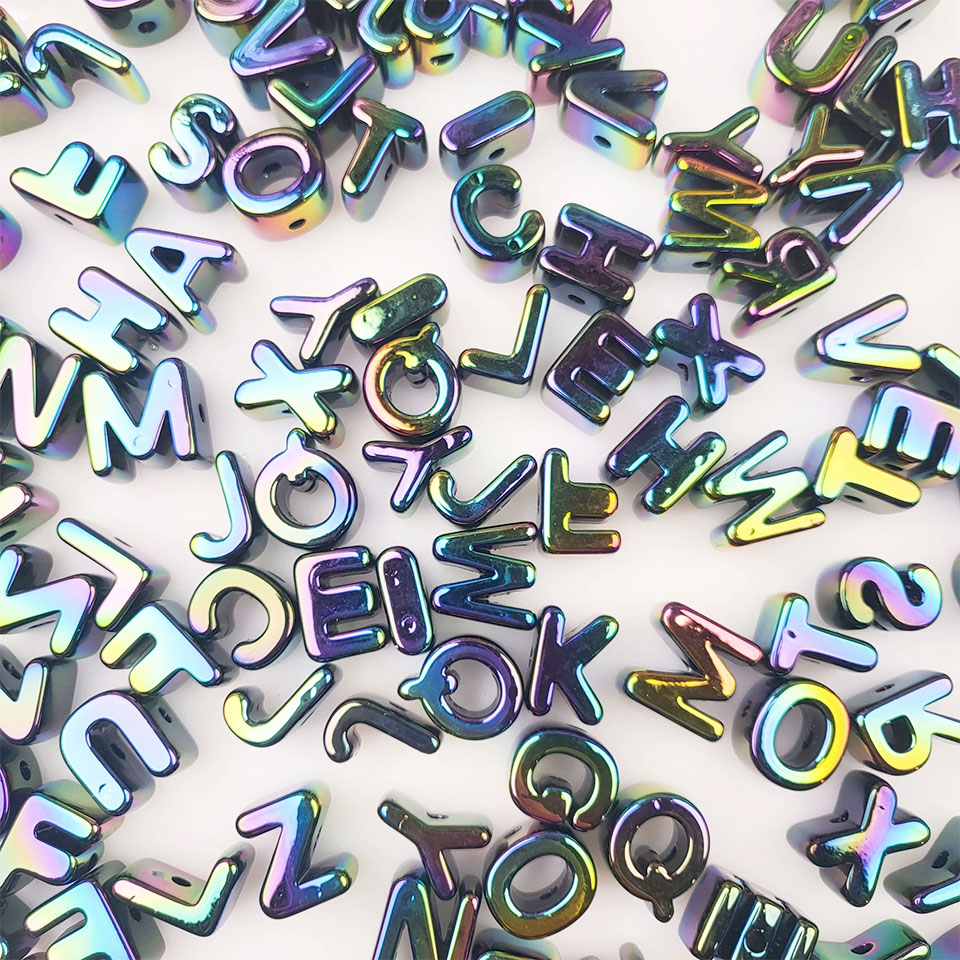 Phone Accessories And Names - Kawaii Kleurrijke Letter Kralen Voor Sieraden