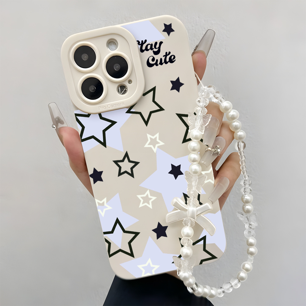 Lanyard Phone Strap - Lichtblauwe Zwarte Ster Telefoonhoesjes voor Samsung