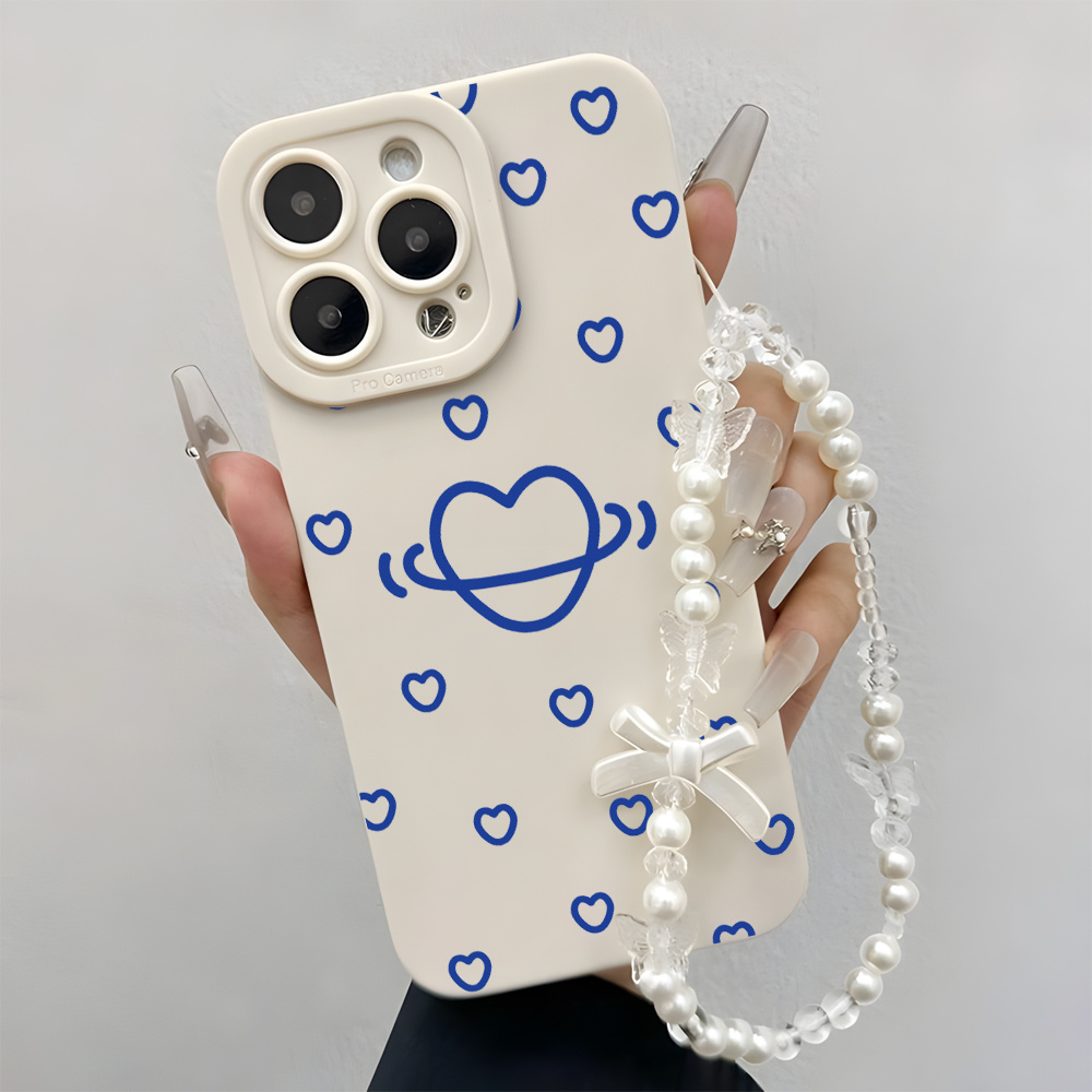 Lanyard Phone Strap - Blauwe Hart Telefoonhoesjes voor Samsung Galaxy