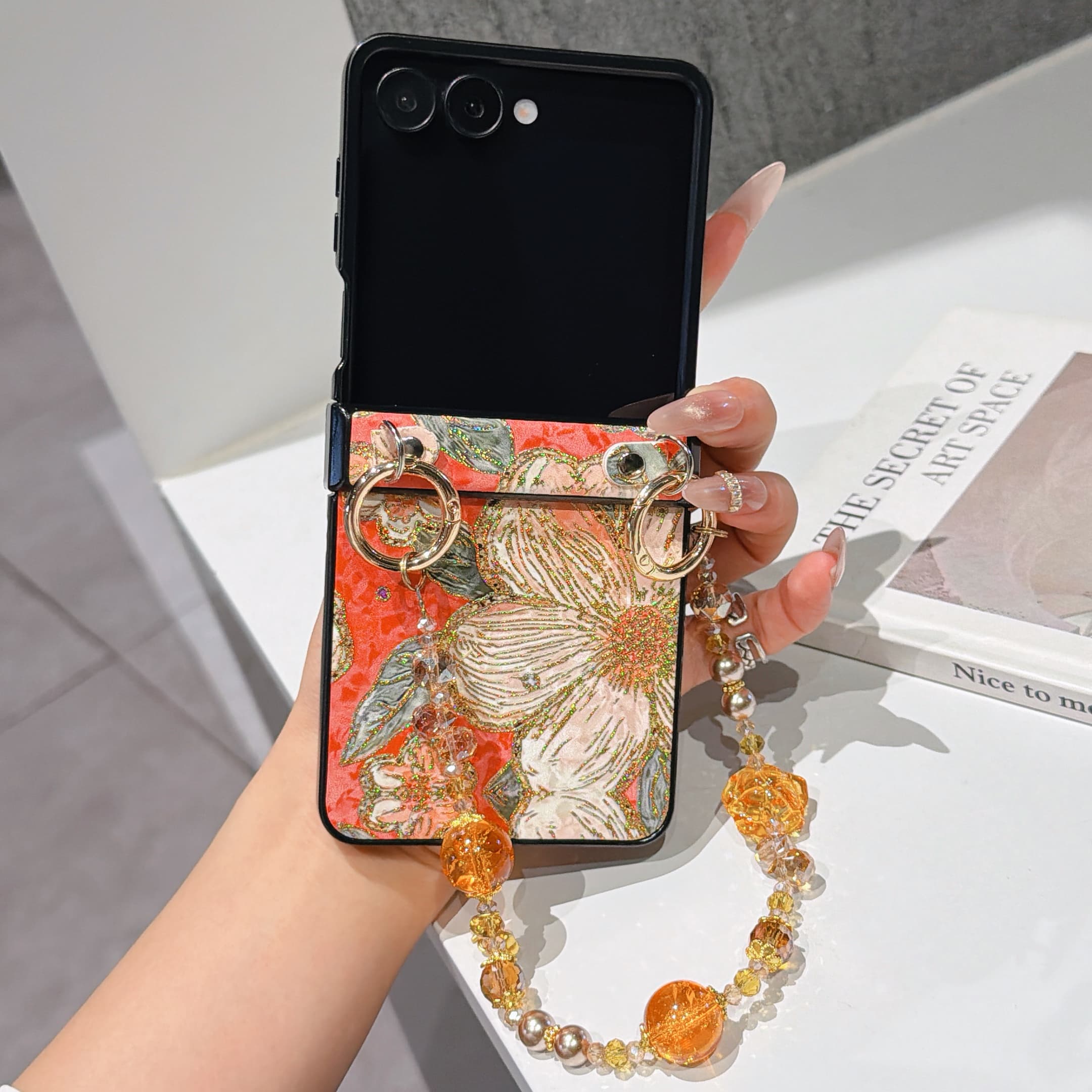 Phone Accessories Crochet - Scharnierbescherming PU Lederen hoesje & gekleurde