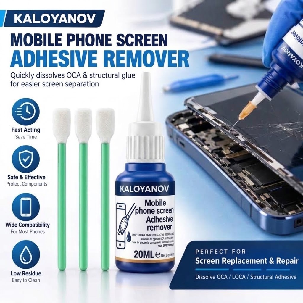 Phone Repair Kit - Lijmverwijderaar voor mobiele telefoonschermen, precisienaald, platte