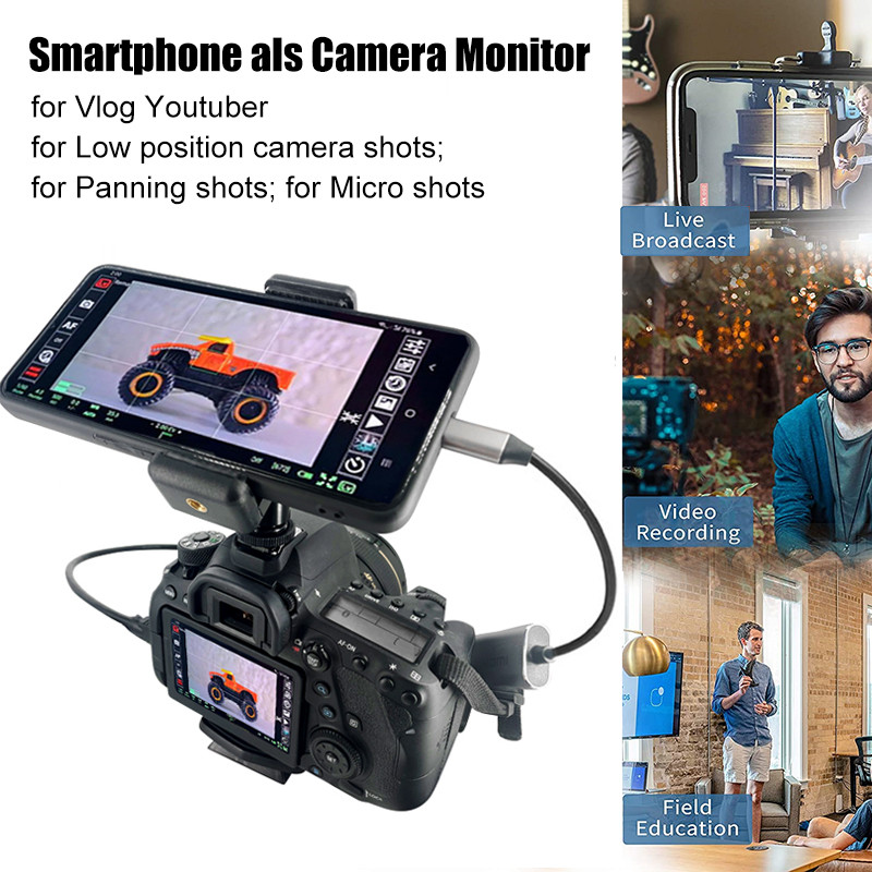 Hdmi Phone Adapter - HDMI-adapter 4K video-opnamekaart DSLR videocamera transmissie