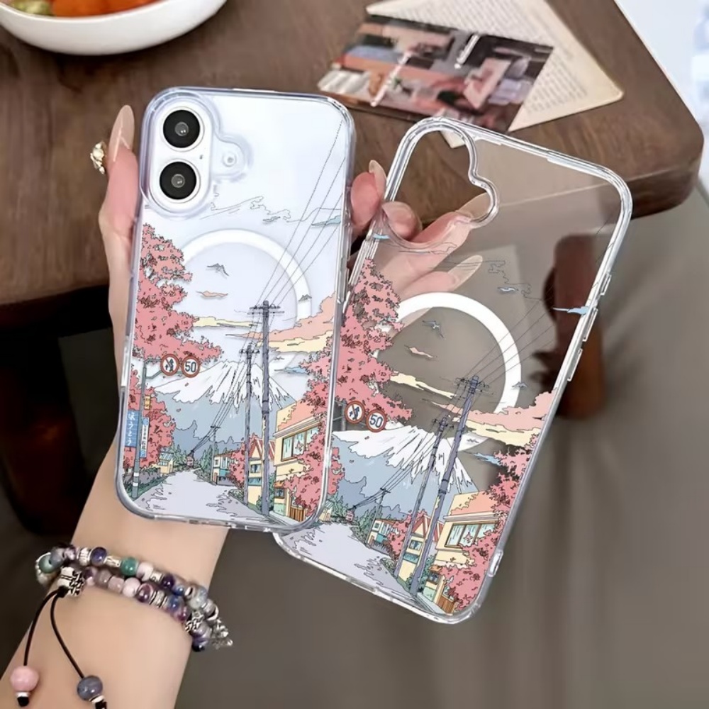 Phone Accessories Japan - Anime Japan Scenery Transparante Telefoonhoesje Voor