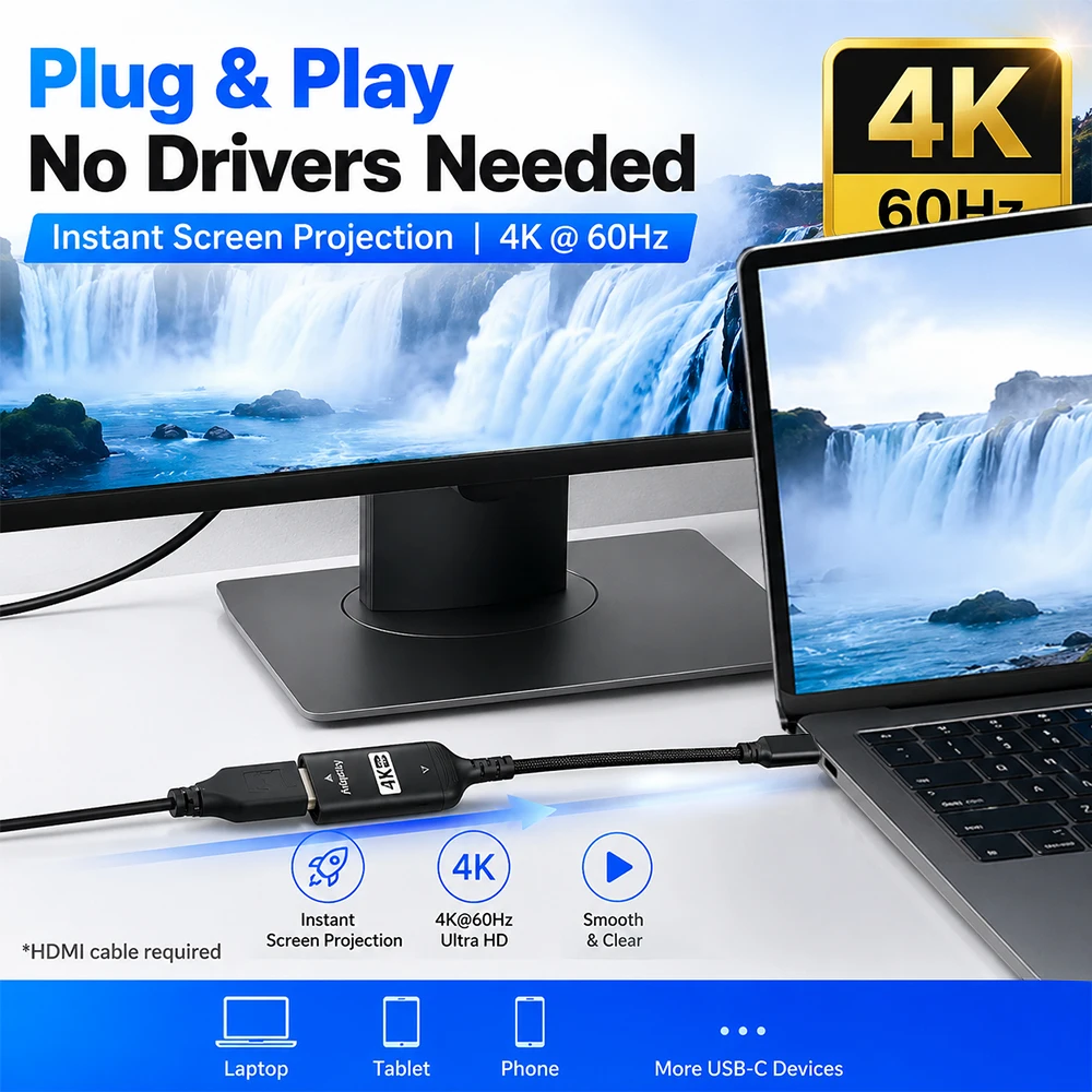USB C naar HDMI-adapter 4K@60H - Hdmi Phone Adapter recensie en prijs