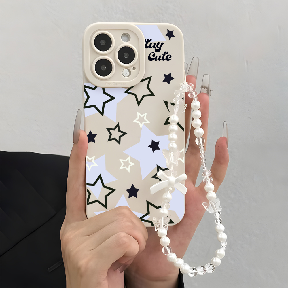 Lichtblauwe Zwarte Ster Telefo - Lanyard Phone Strap recensie en prijs