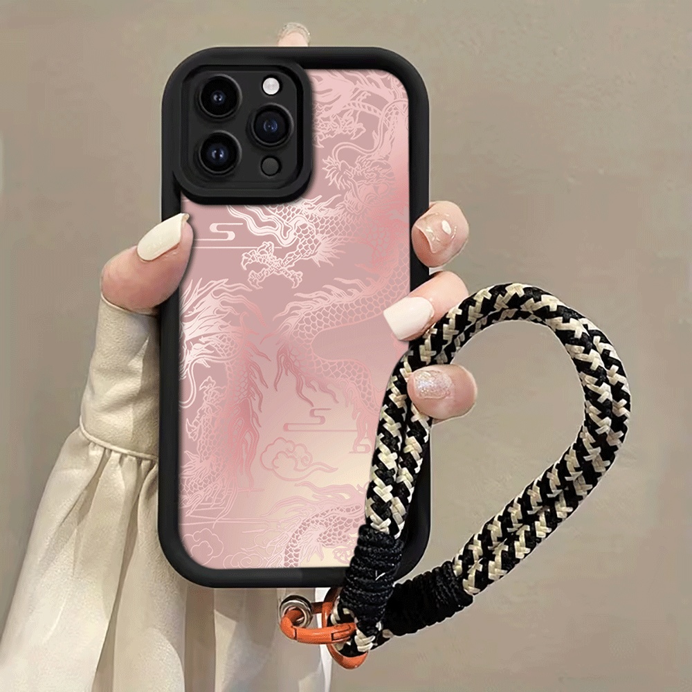 Pale witte drakenpatroon riemk - Lanyard Phone Strap recensie en prijs