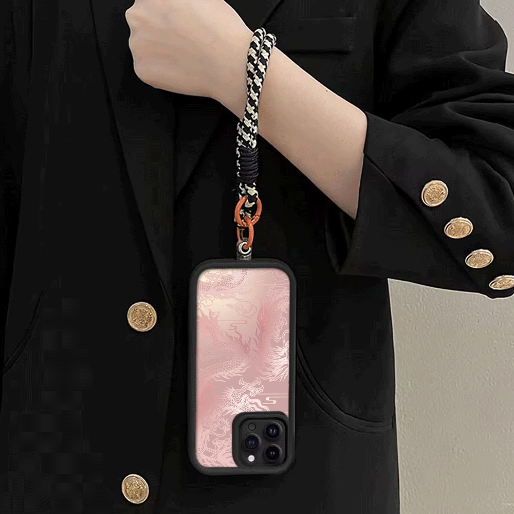Pale witte drakenpatroon riemk - Lanyard Phone Strap recensie en prijs
