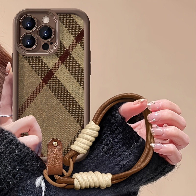 Bruine strepen lanyard bandje  - Lanyard Phone Strap recensie en prijs
