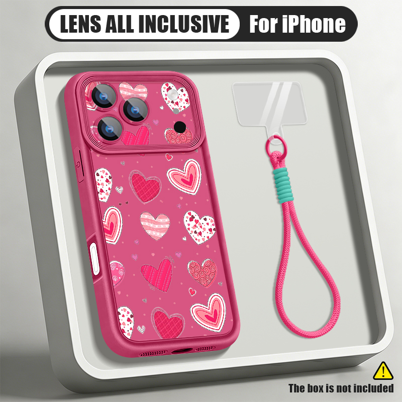 Liefdeshartjespatroon met riem - Lanyard Phone Strap recensie en prijs