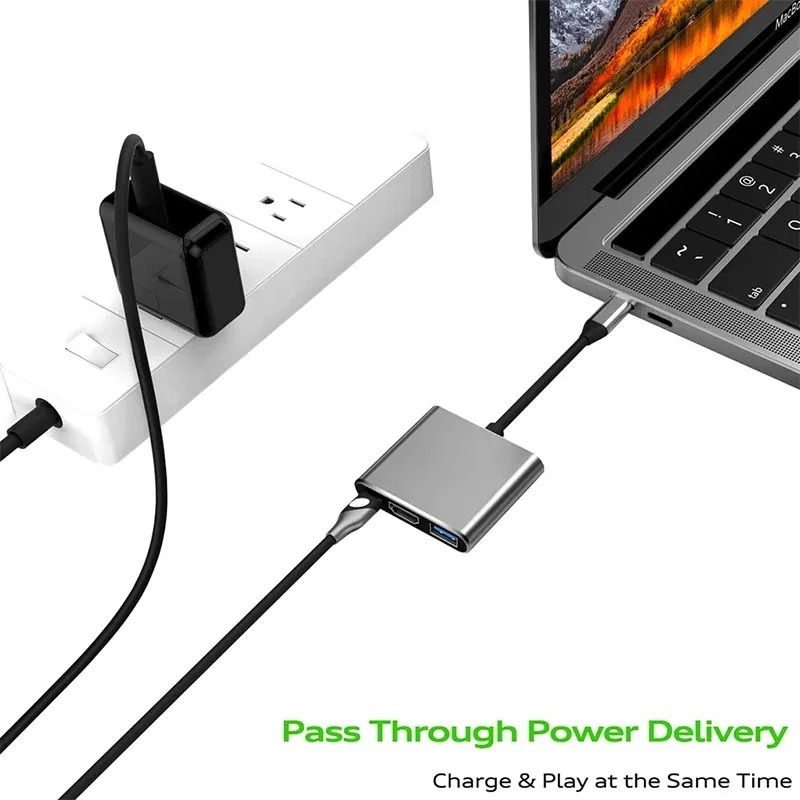 USB C HUB 3in1 Type C 3.0 naar - Hdmi Phone Adapter recensie en prijs