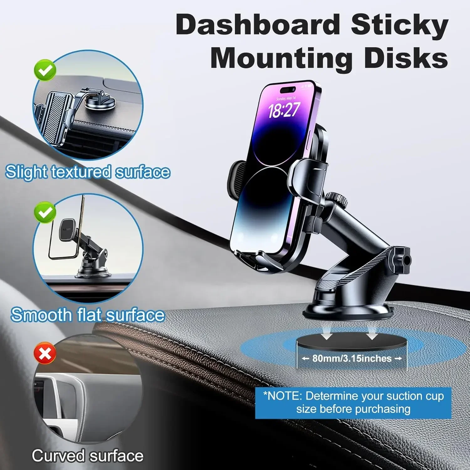 Universele dashboard kleefpads - Phone Accessories Japan recensie en prijs