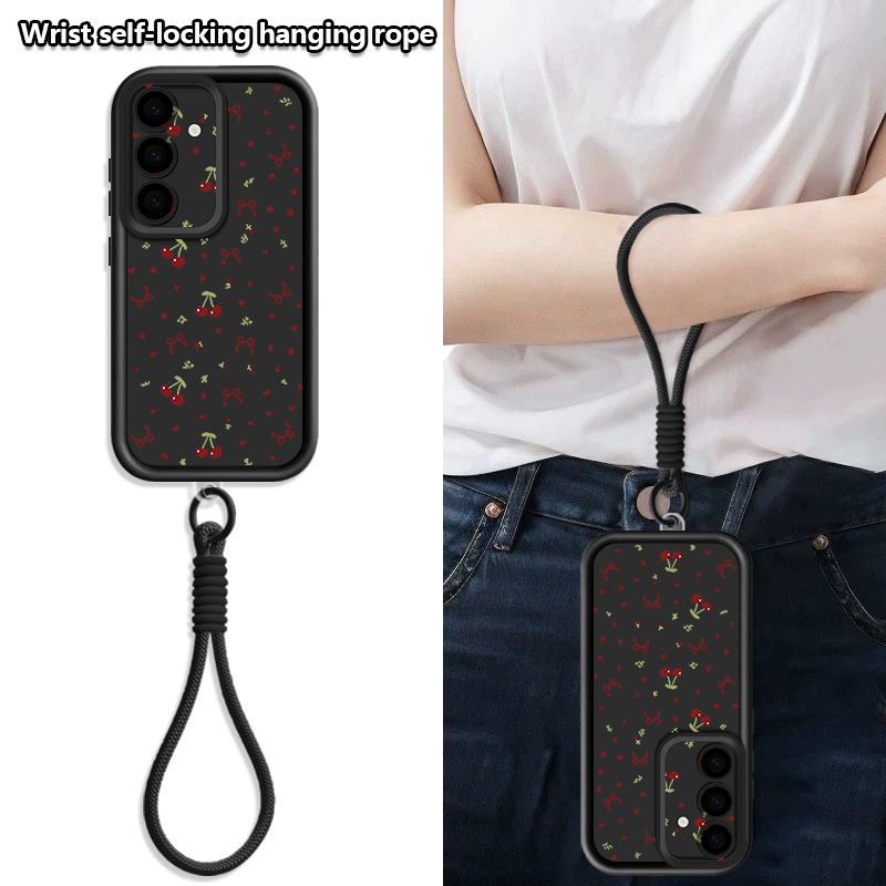 Klein kersenpatroon lanyard te - Lanyard Phone Strap recensie en prijs