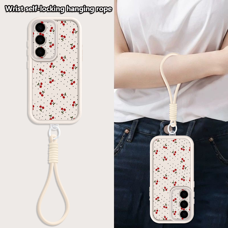 Klein kersenpatroon lanyard te - Lanyard Phone Strap recensie en prijs